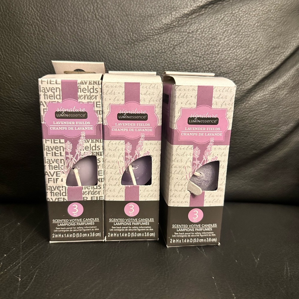 Lavender Fields Scented Votive Candles (3 sets of 3)